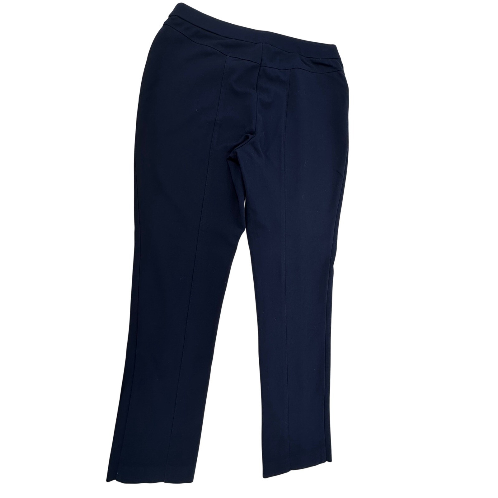 Chicos Women Pull On Pants Dark Blue Zippers Slim Leg Career Stretch Size 0 US 4