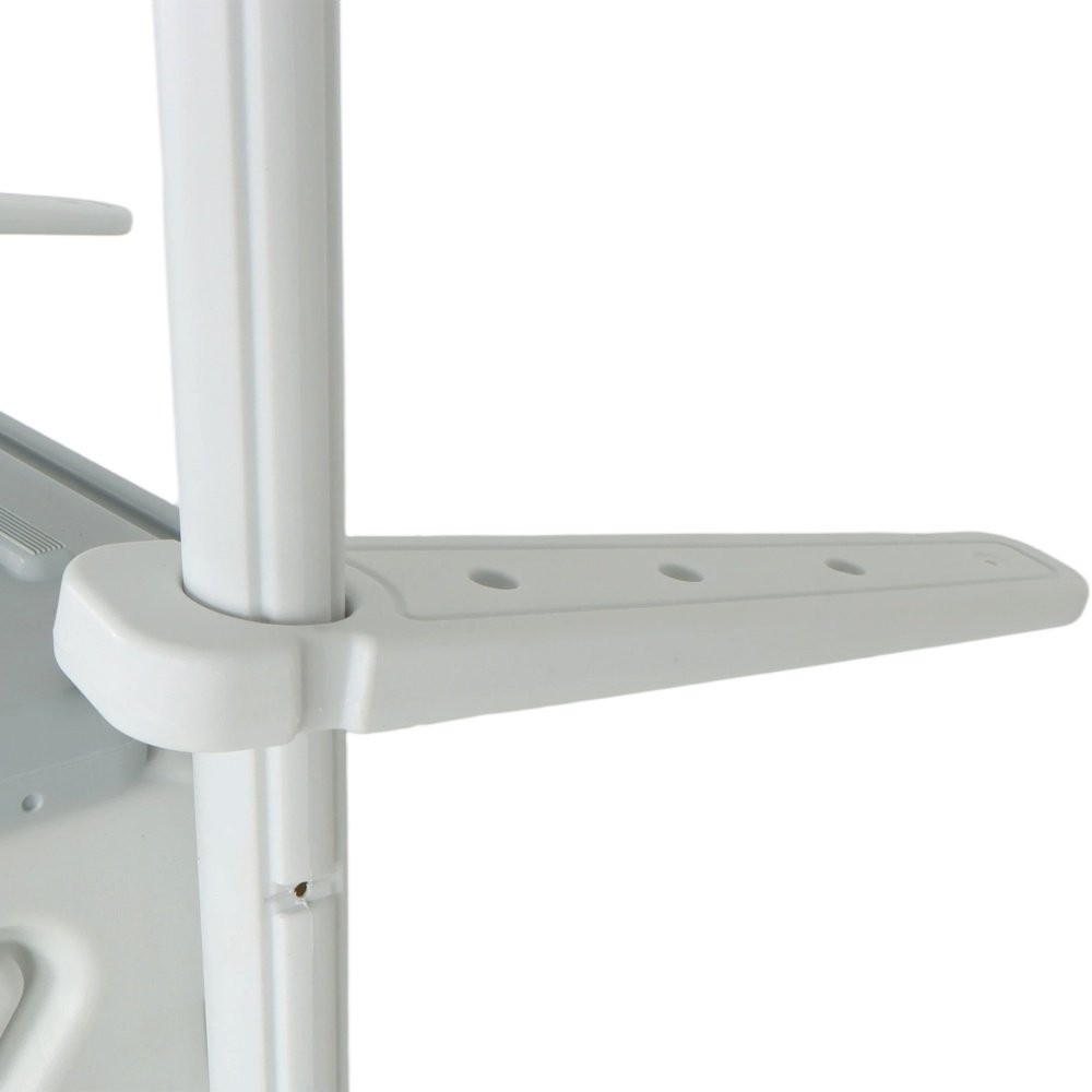 White Swimming Pool Ladder Heavy-Duty 4 Step Above Ground w/ Handrails Plastic