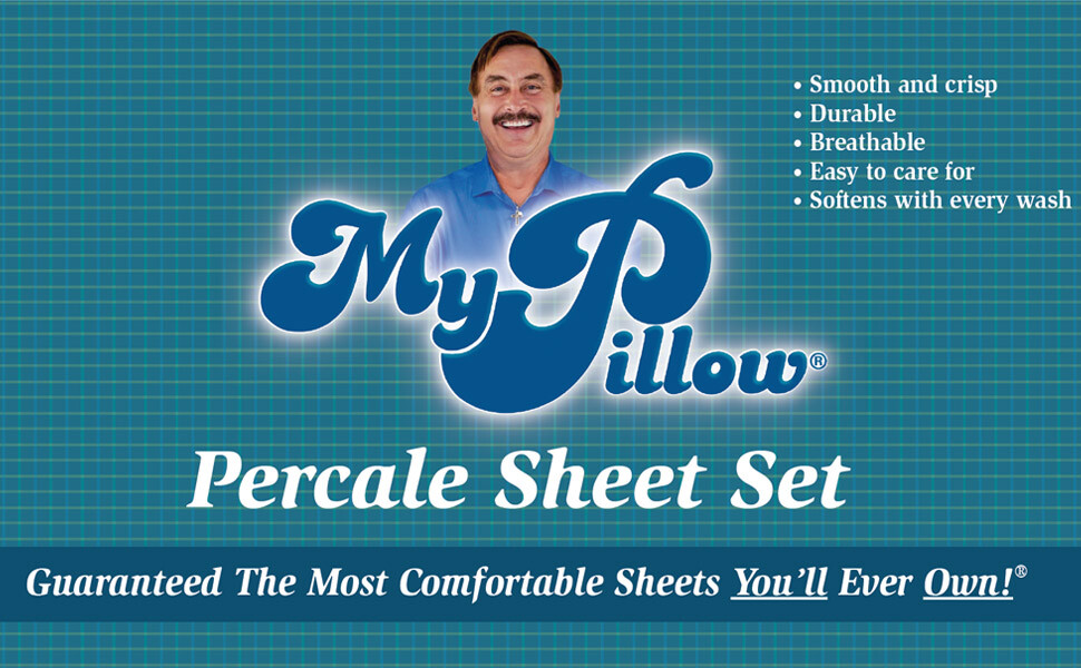 MyPillow 100% Cotton Percale Bed Sheets