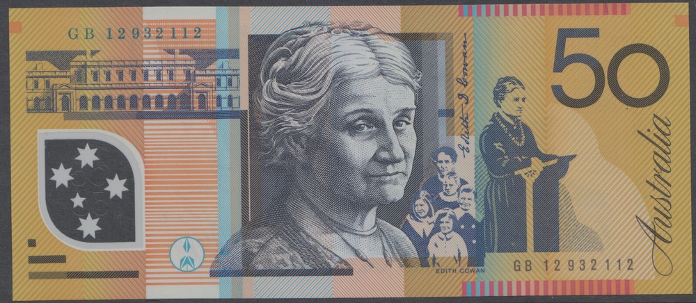 $50 STEVENS / PARKINSON  LAST PREFIX GB 12 UNC