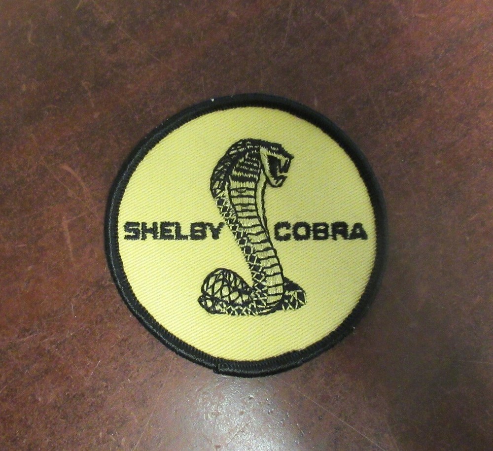 Shelby Cobra Gold 3-inch Round Jacket Patch