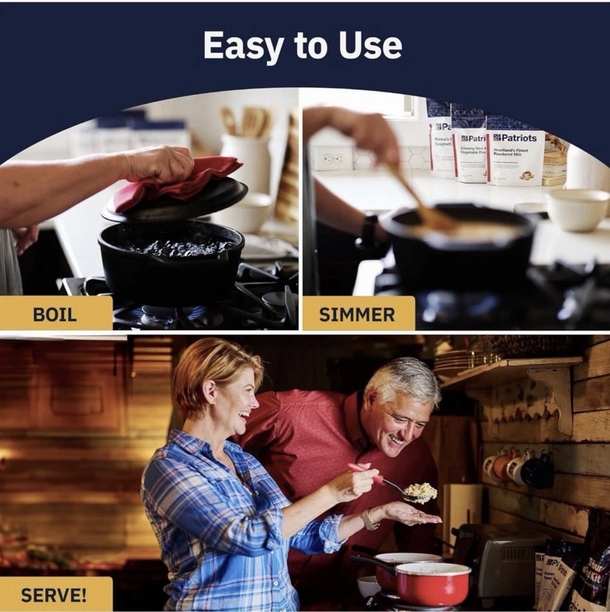 4Patriots: 4-Week Emergency Food Supply Survival Kits Plus Bonus Meal No Tote