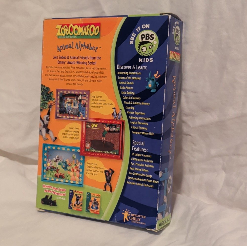 Zooboomafoo Animal Alphabet CD-ROM-UNOPENED BOX-