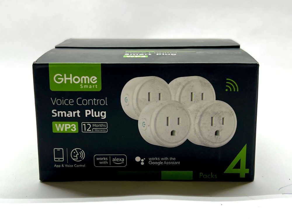 GHome Smart Mini Smart Plug, WiFi Plug Outlet Timer Smart Socket works w Alexa/G