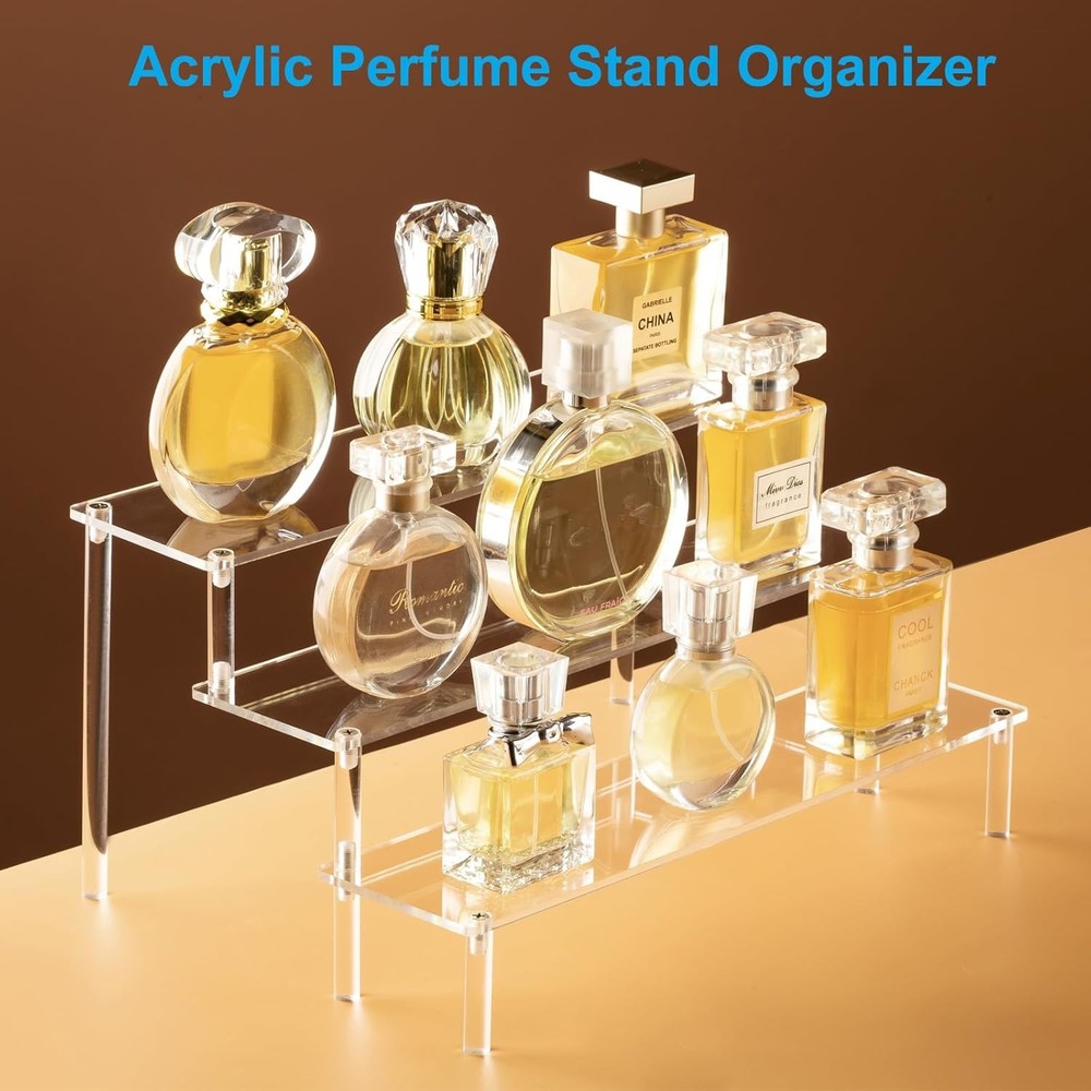 Large Acrylic Display Risers, Perfume Stand Organizer, Clear