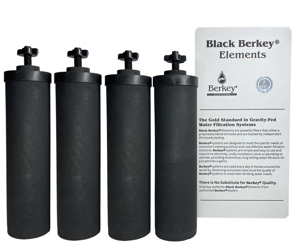 BB9-2 Black Berkey Water Filter Replacement Elements (4-Pack)