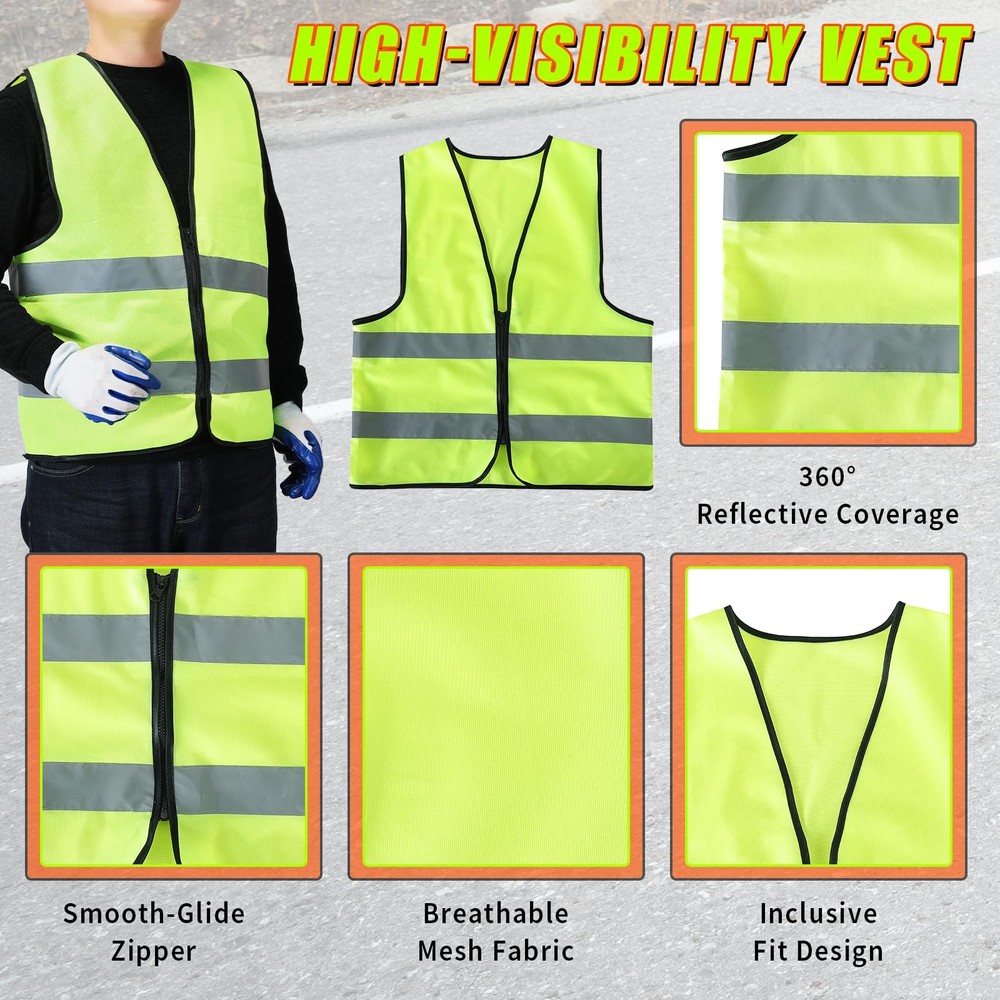 FLKQC Warning Triangles Safety Triangle Emergency Kit Foldable Reflective...