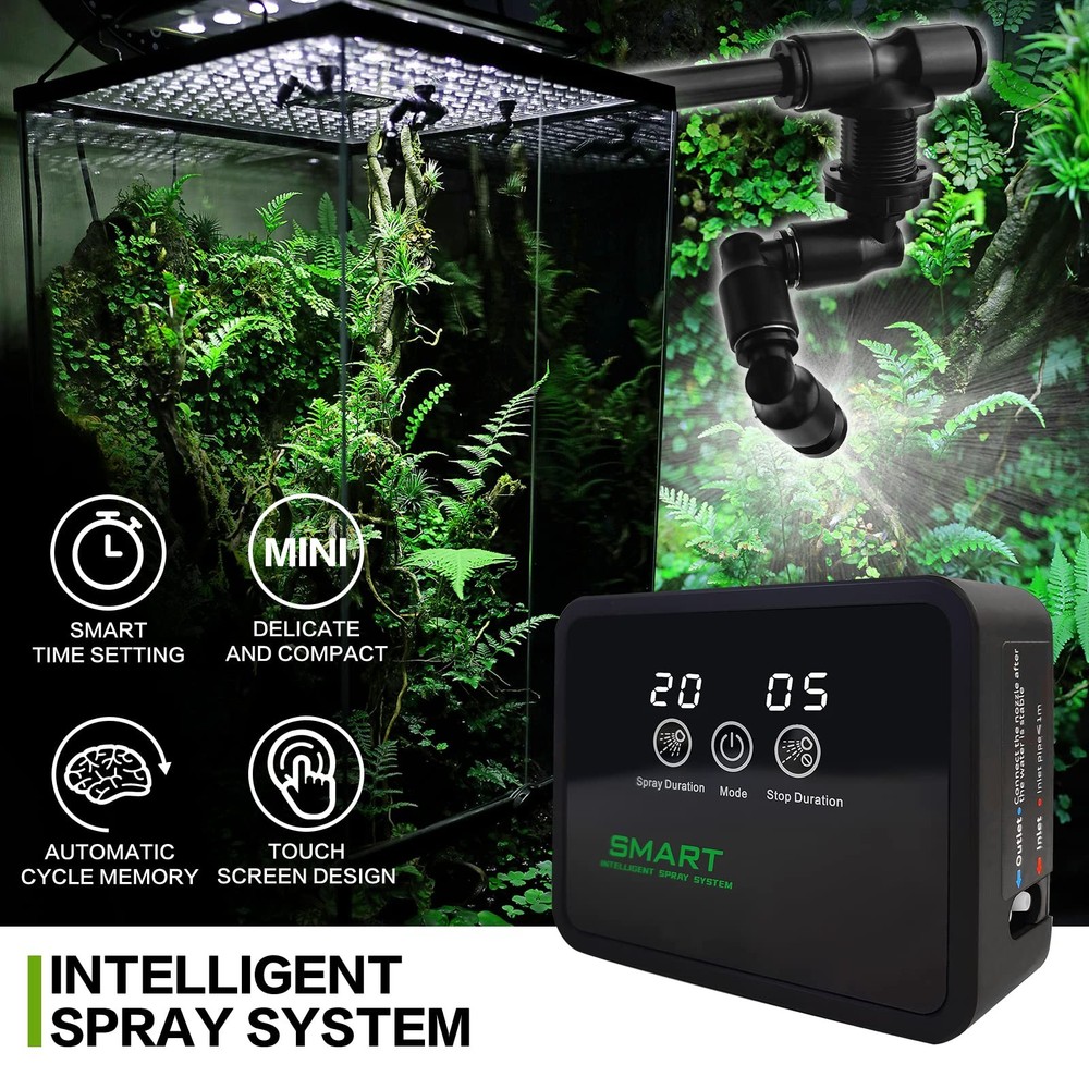 MYGIIKAKA Reptile Fogger Automatic Mister Touch Version, Black