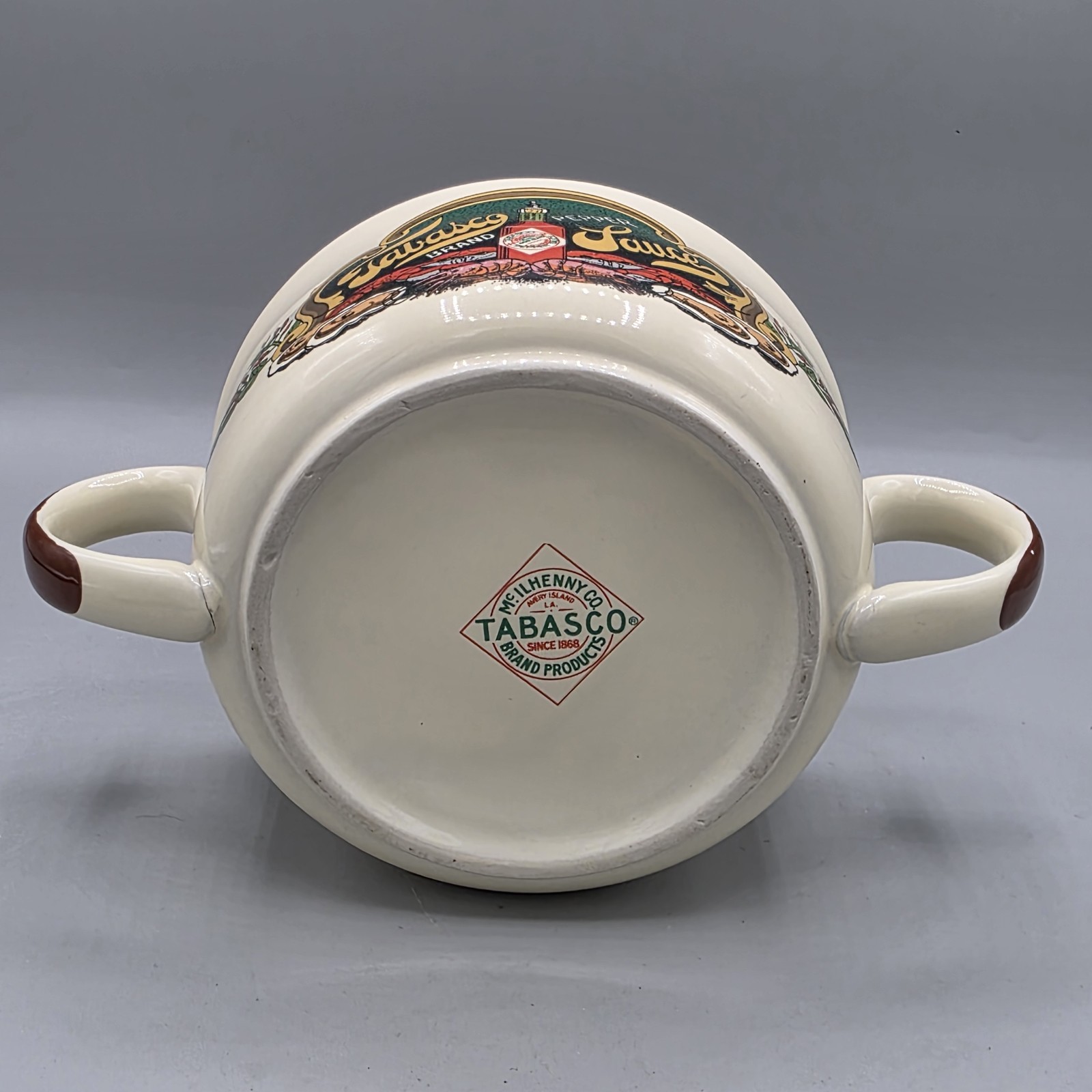Tabasco Stoneware Pepper Sauce McIlhenny Soup Seafood Gumbo Bowls 16 oz Set of 4