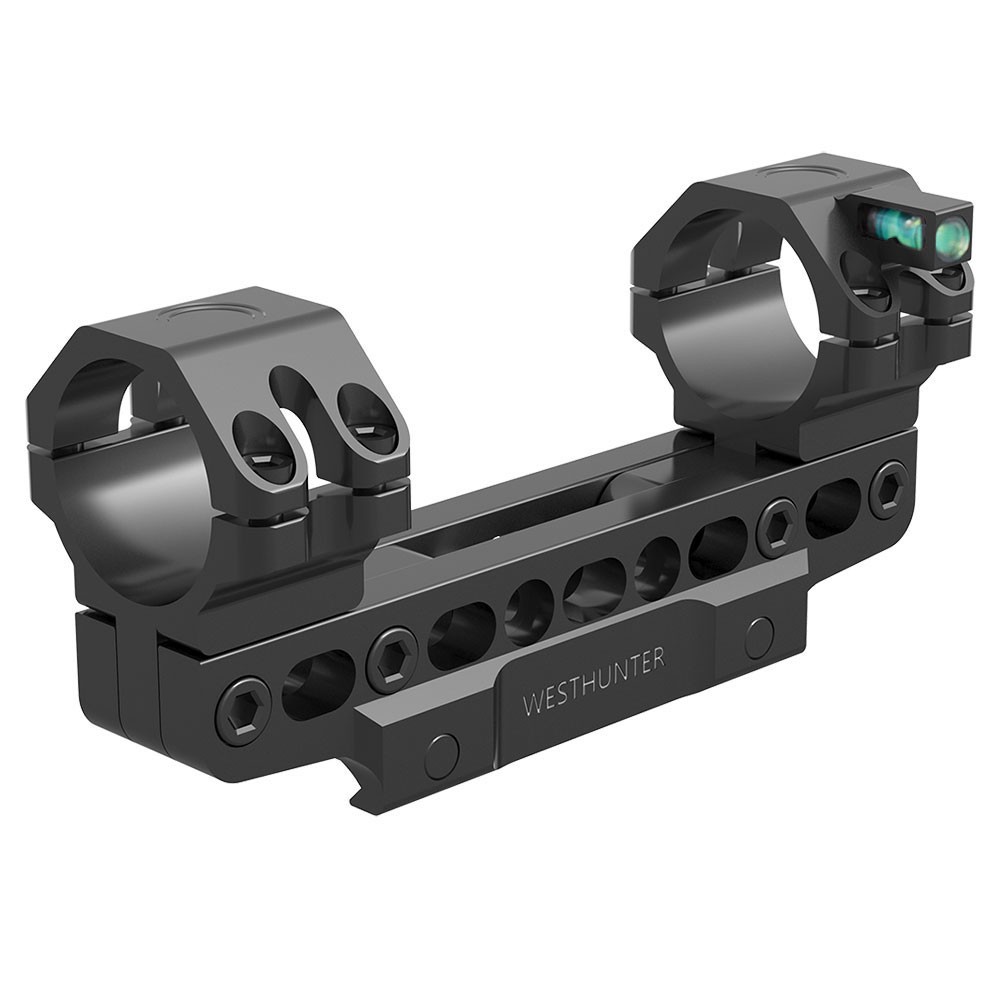 WestHunter 34/30mm One Piece 20mm Scope Mount Rings Adjustable MOA Bubble Level