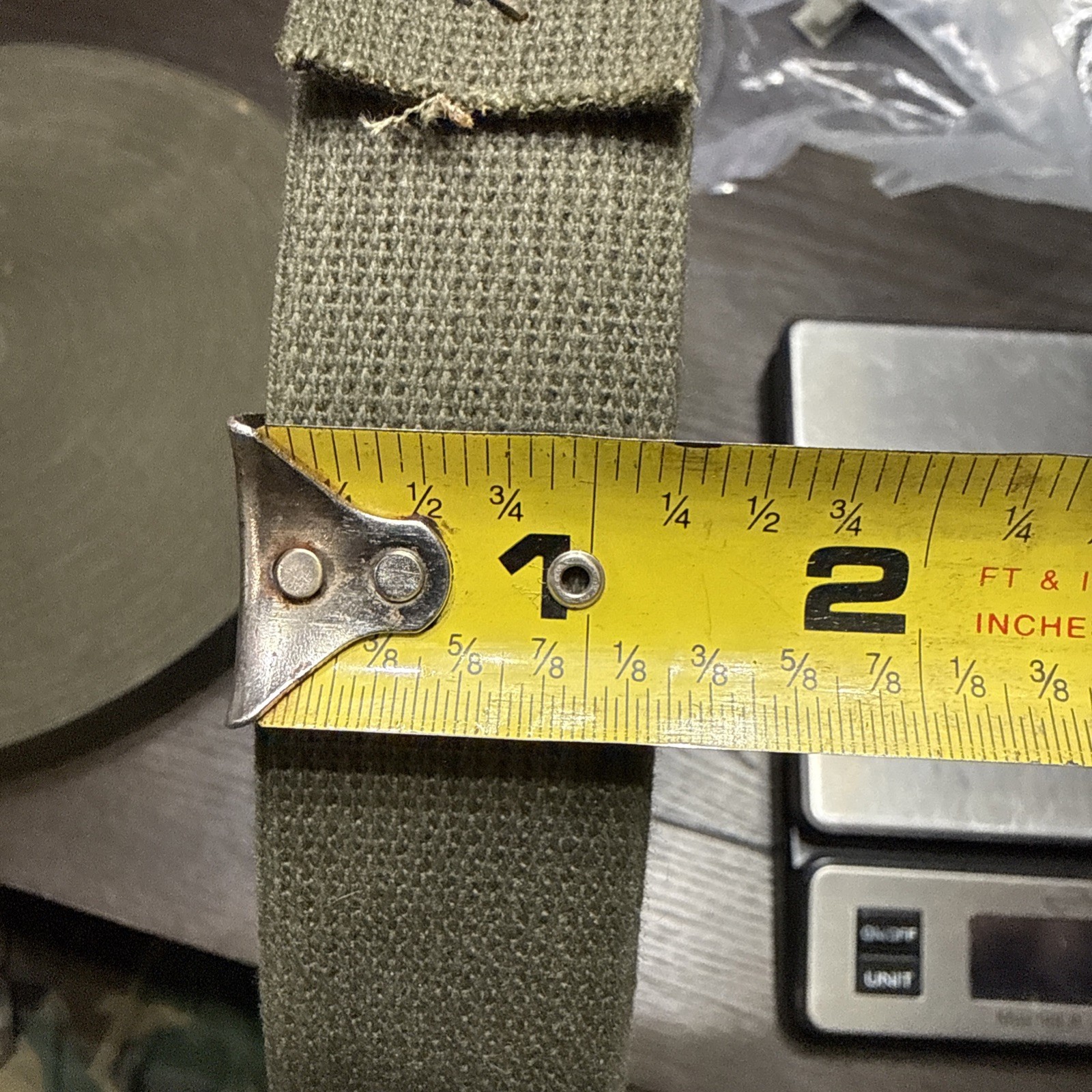 Vintage U.S. Military OD-7 Cotton Webbing 1.25 inch wide ~ 60 Yards NOS