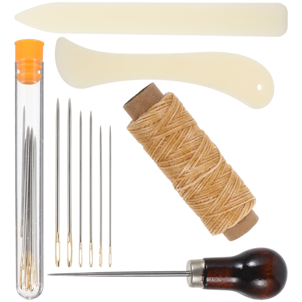1 Set Leather Craft Tool Kit Leather Bookbinding Needles Leather Sewing Kit