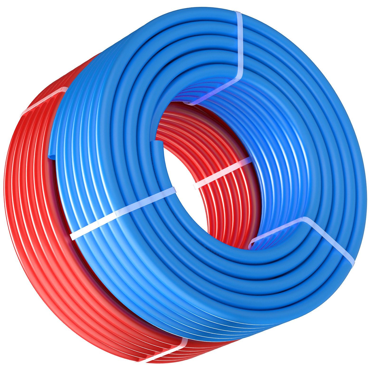 Uimoso PEX-A Tubing 2 x 100ft Blue & Red 3/4 in  for Potable Water Floor Heating
