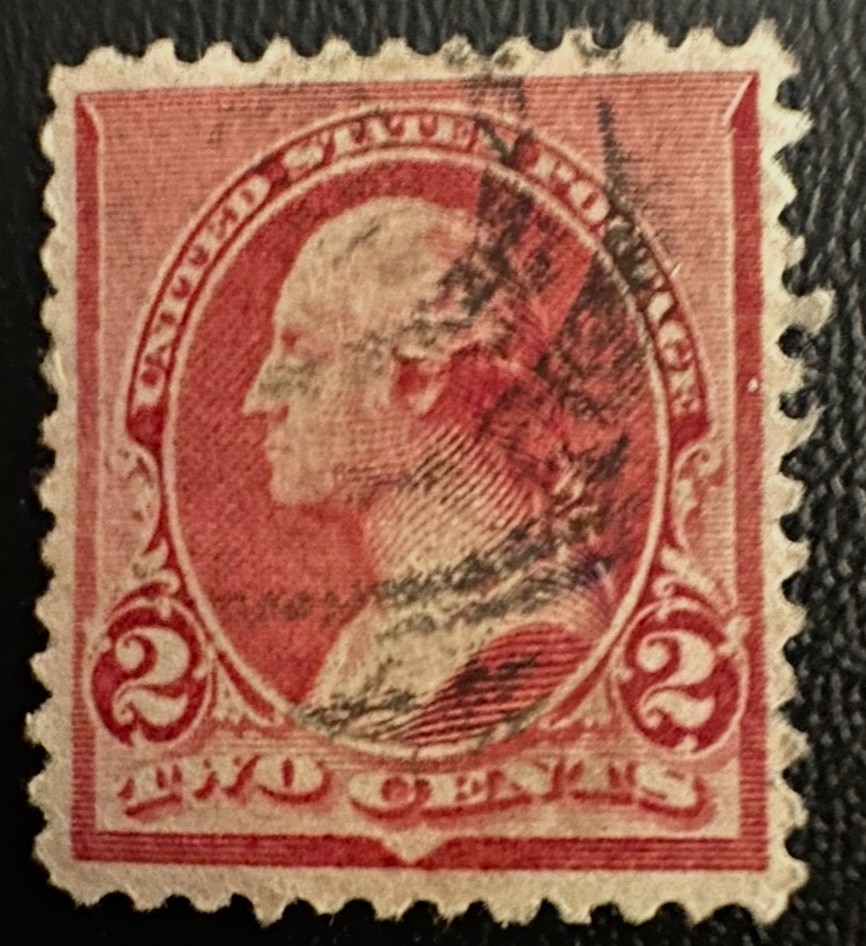 US Stamp #220 Used 2¢ Carmine 1890 Issue