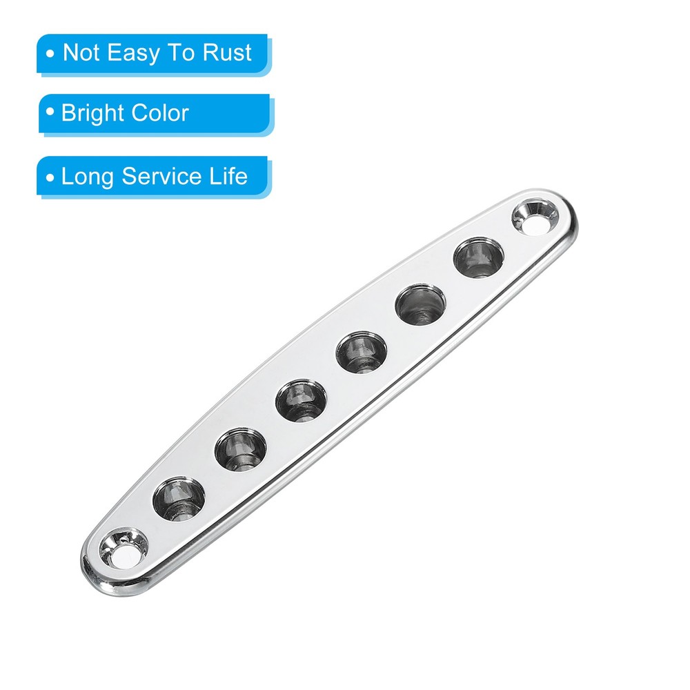 Guitar String Through Plate Guitar Bridge String Through Body Ferrule Silver