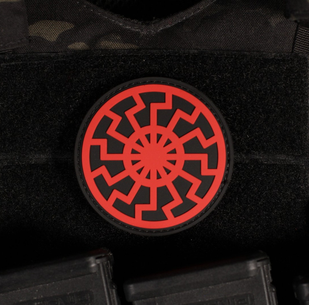 Black Sun Red & Black PVC Patch