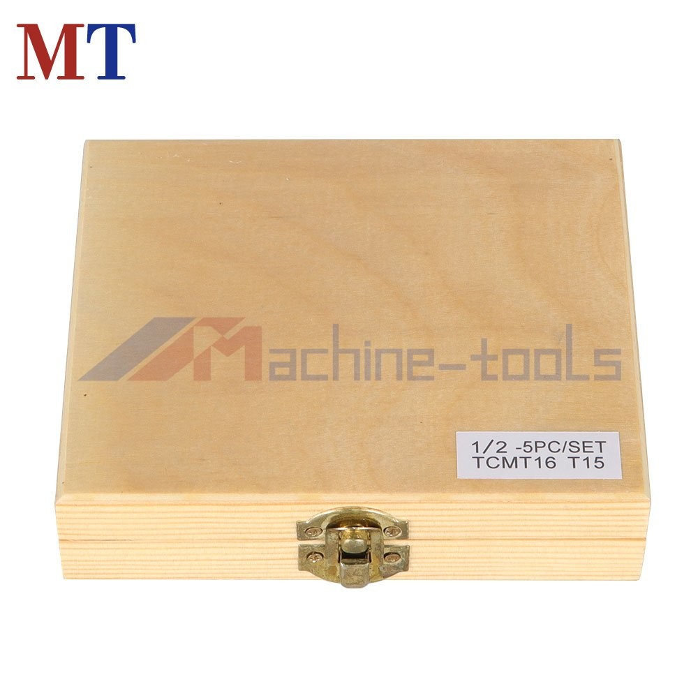 1/2" 5Pcs Carbide Indexable Turning Tool Lathe Tool Bit With Carbide Inserts