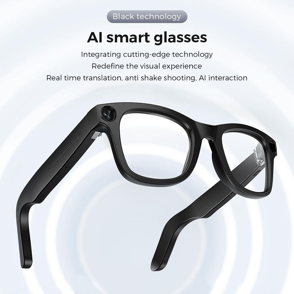 Smart Glasses Real-Time Translation Powered AI Chat Assistant, 8MP Camera 320...