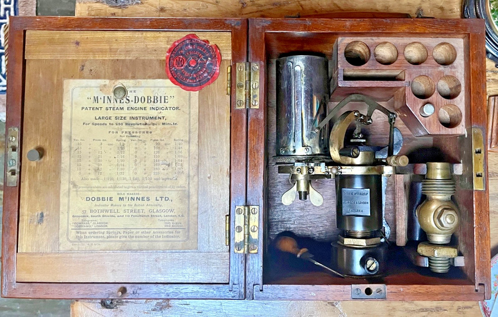 McInnes-Dobbie PATENT Steam Engine Indicator, Pattern A, Glasgow 1900’s.