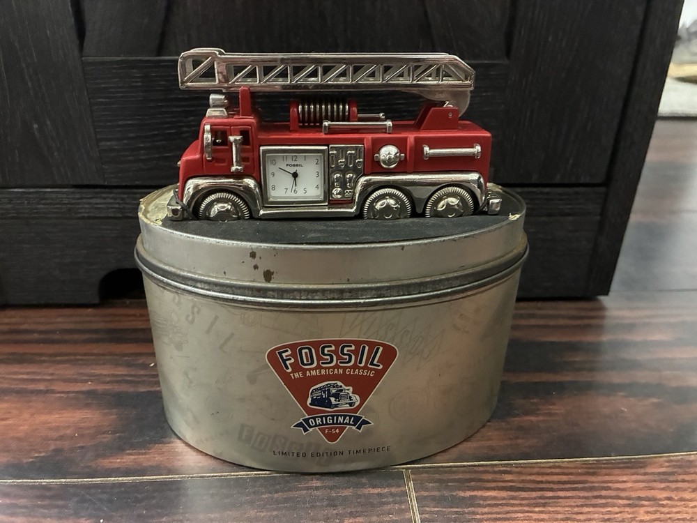 Fossil Fire truck With Clock