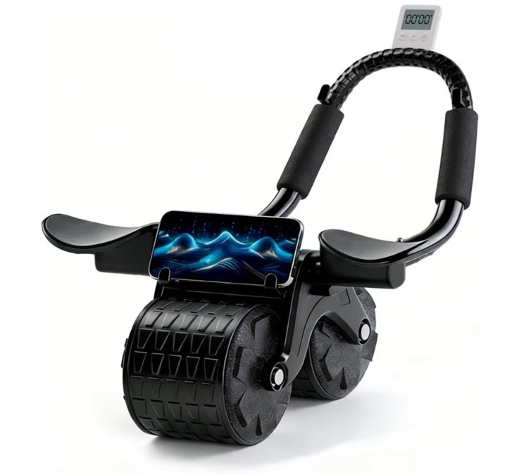 Ab Roller Wheel with Timer & Knee Mat