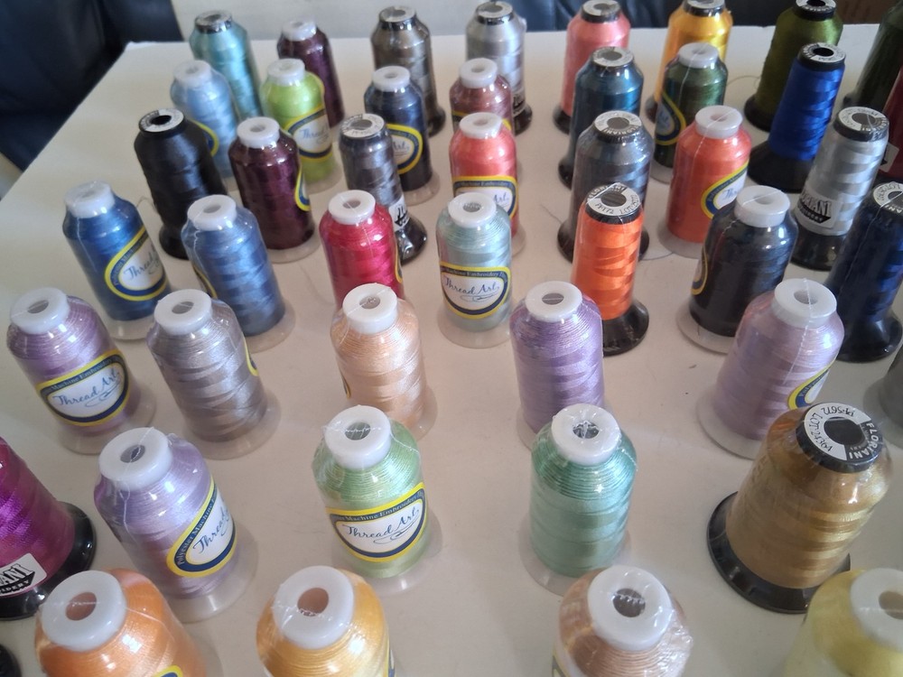 Thread Art Floriani Embroidery Thread Spools Lot Assorted Colors, 64 spools