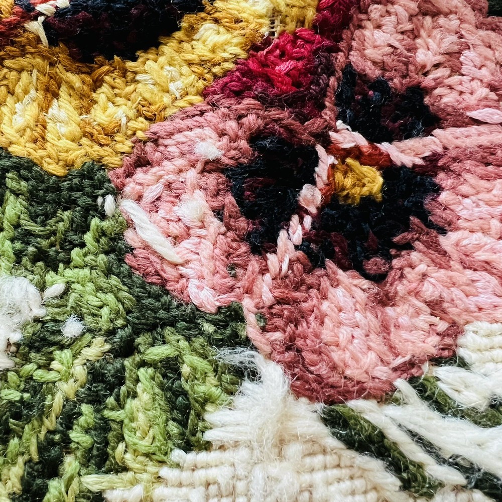 13”x13” Vintage Needlepoint Canvas.