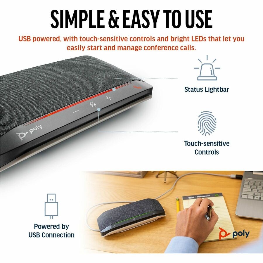 Poly Sync 10 USB-A USB-C Speakerphone (772C3AA)