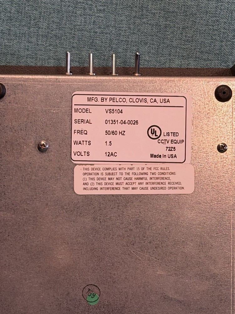 Pelco VS5104 Sequential Switcher