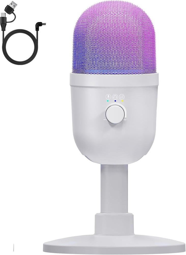 Pro USB Gaming Microphone with Real-Time Control & Advanced Noise Reduction
