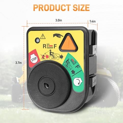 Riding Mower Ignition Module Switch with 2 Keys, 7 Terminals - Compatible with C