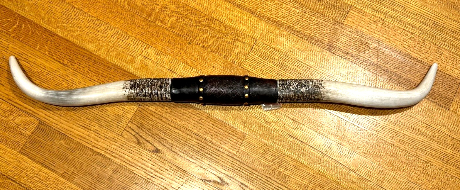 41" STEER BULL HORNS WESTERN LONGHORN WALL HANGING COW 3 1/2 Foot FAUX longhorns