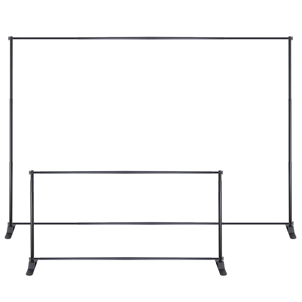 InstaHibit 8x8'/8x10' Adjustable Step and Repeat Banner Backdrop Stand Tradeshow