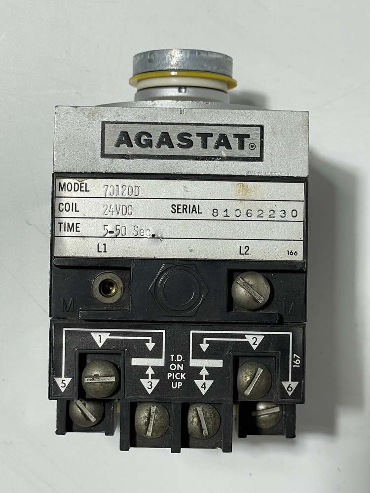 Agastat 70120D Time Delay Relay, 5-50 Second