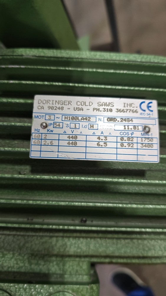 Doringer D350 Cold Saw