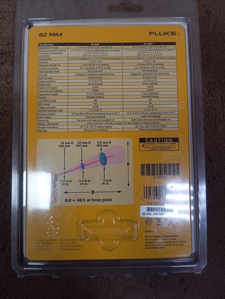 Fluke / Infrared Thermometer / 62MAX