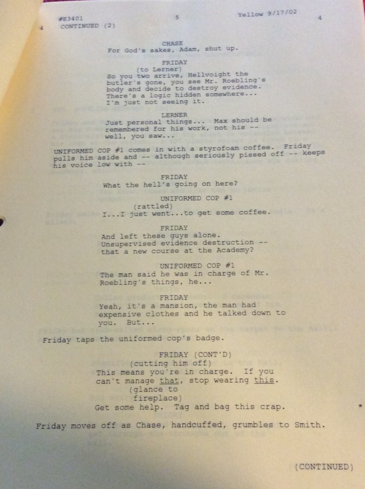 ORIGINAL SCRIPT DRAGNET THREE BLONDS ED O'NEILL EVA LONGORIA ETHAN EMBRY