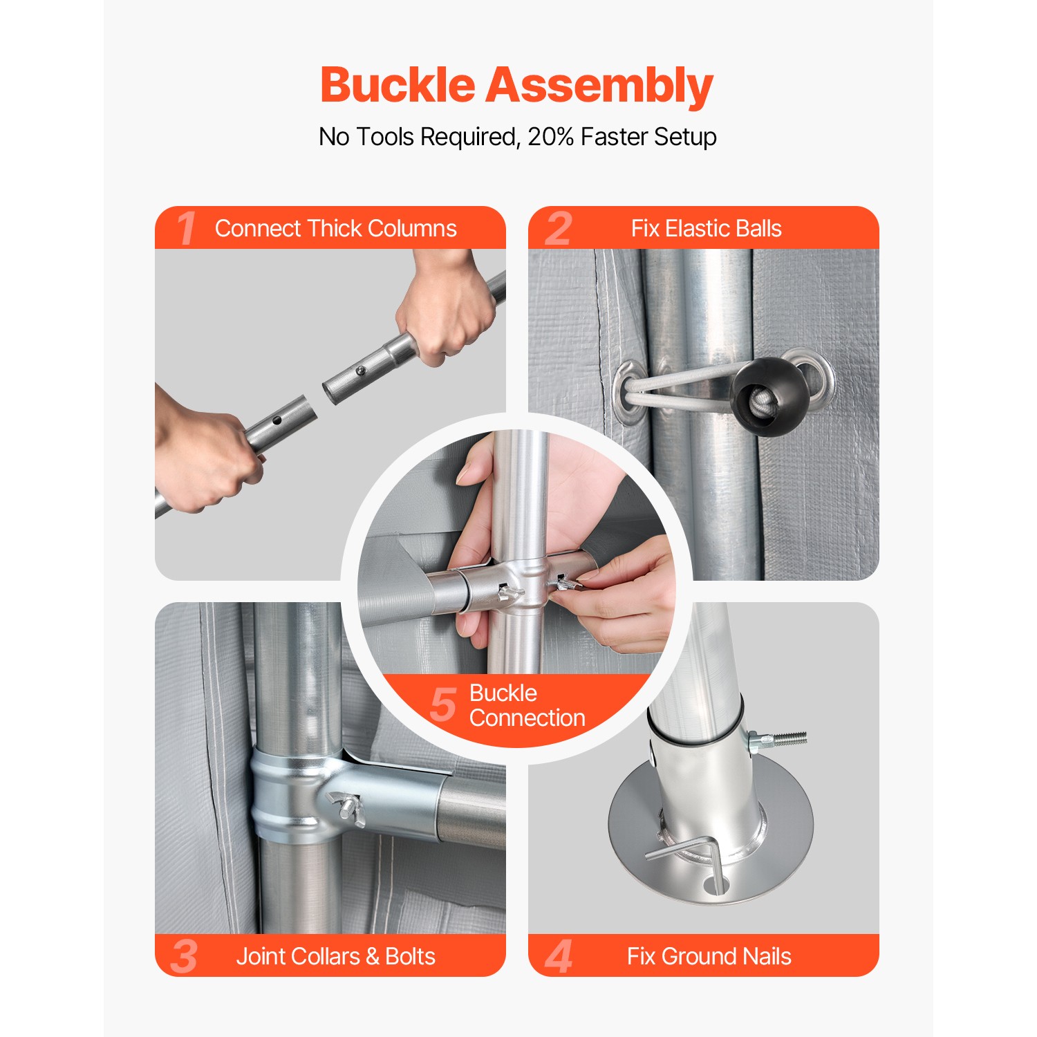 10x10 ft Outdoor Storage Shelter Shed Waterproof Carport Tent