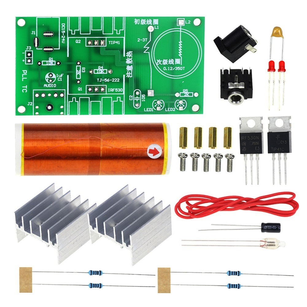 DIY For Tesla Coil Kit for Electronics Learning with Musical Plasma Effects