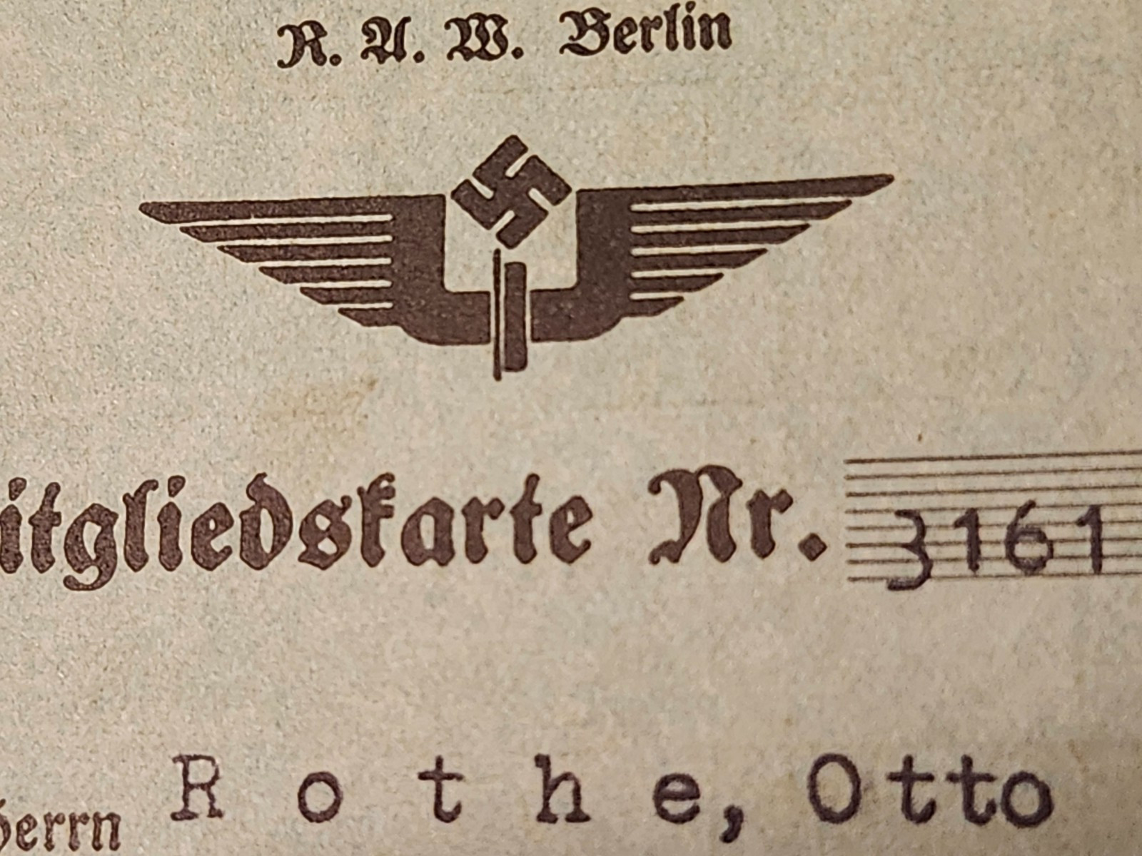 WW2 Germany. Reich Railway Association 1937