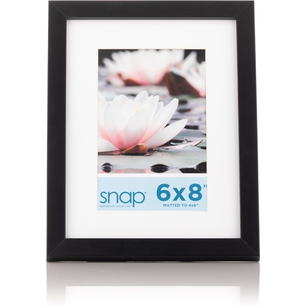 Wall Mount Mat Picture Frame 6x8 Black Rectangular TableTop for Home Office