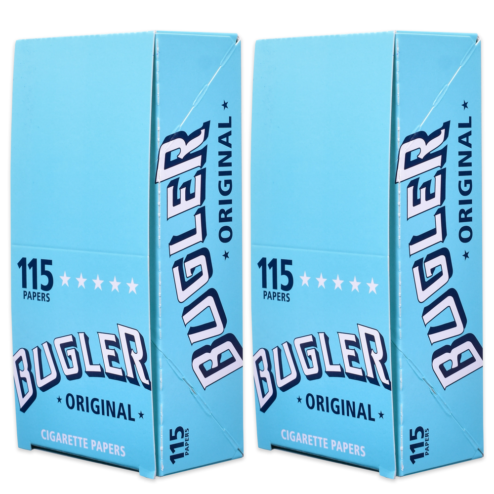 Bugler Rolling Papers Single Wide Cigarette Paper 5520 Leaves (2 Display Boxes)