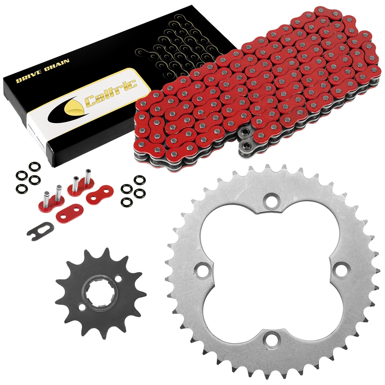 Red O-Ring Drive Chain & Sprocket Kit for Honda ATC250R 1986 / TRX250R 1986 87