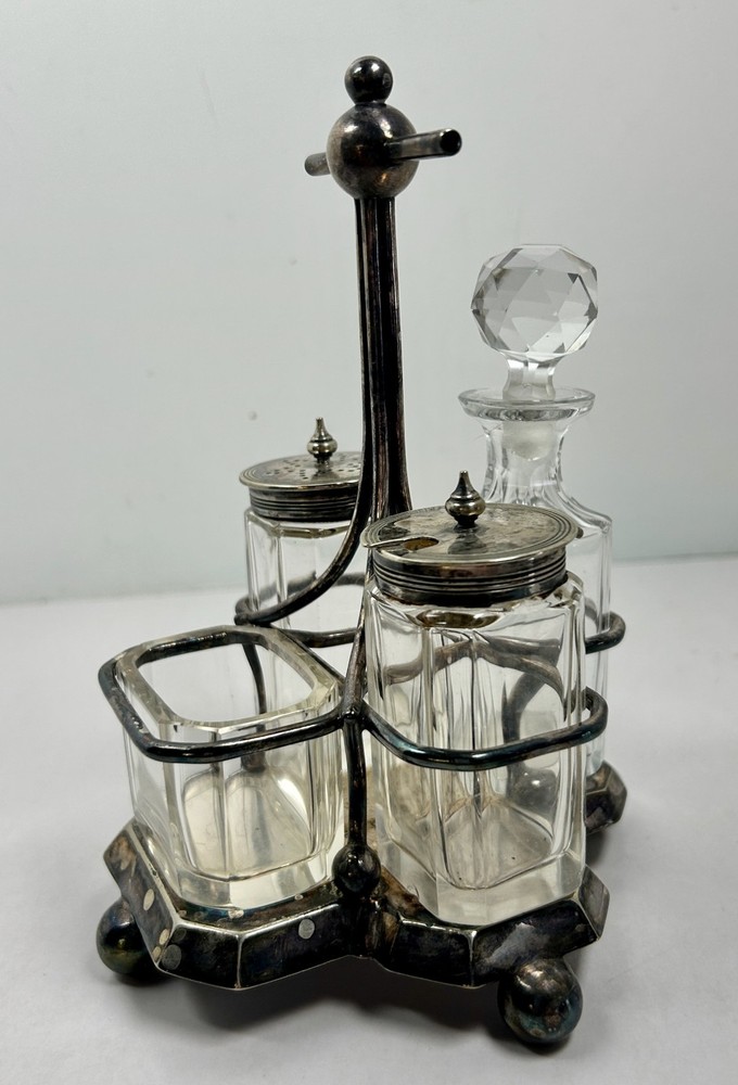 Walker & Hall Silver Plated Condiment Castor Set A1 Quality