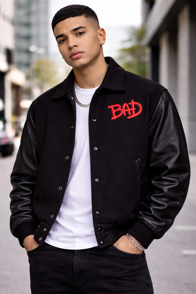 Michael Jackson BAD World Tour Varsity Jacket
