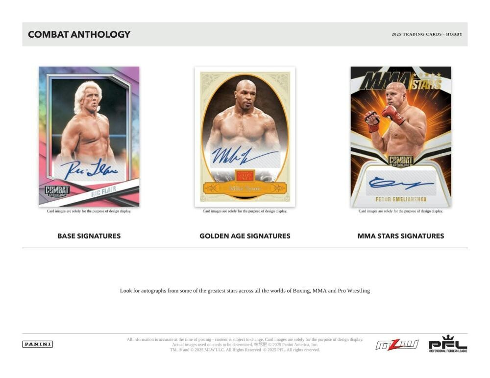2025 Panini Combat Anthology Hobby Box