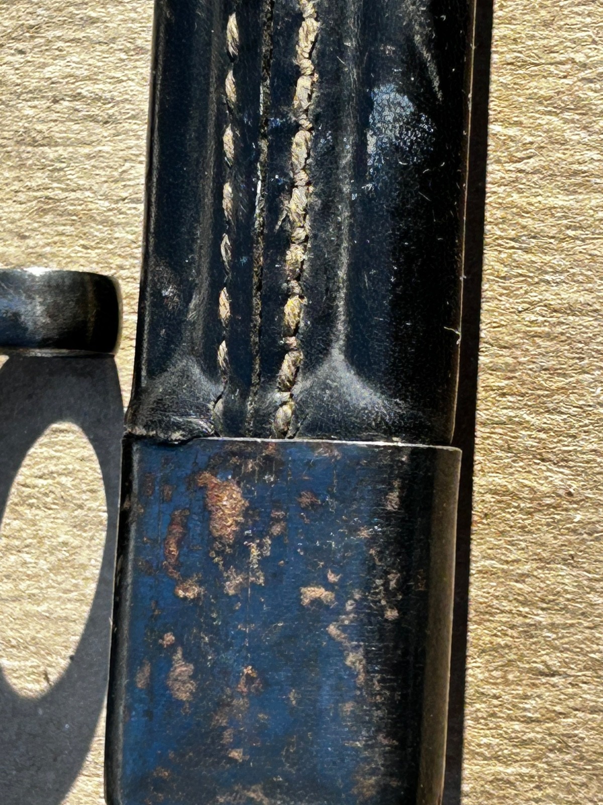 Original German Model 1871 / 94 Bayonet with Leather Scabbard