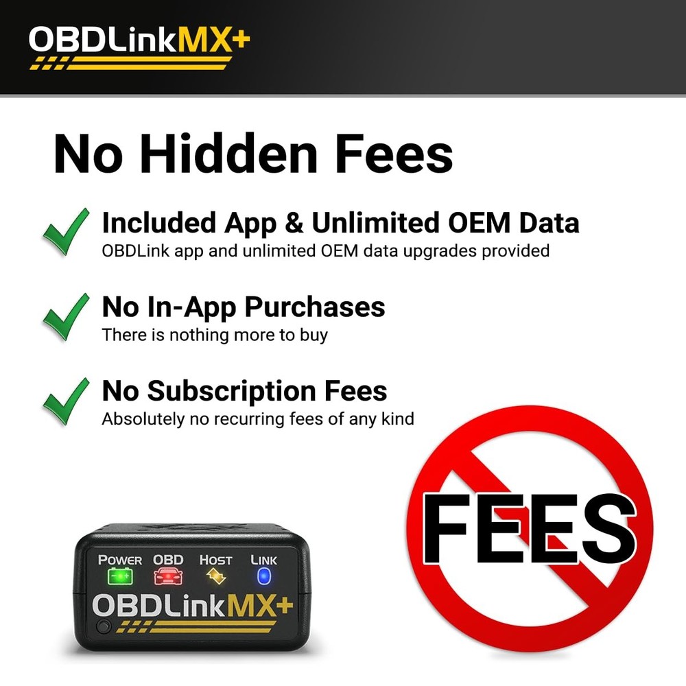 OBDLink MX+ OBD2 Scan Tool with Advanced OEM Diagnostics for iPhone Android
