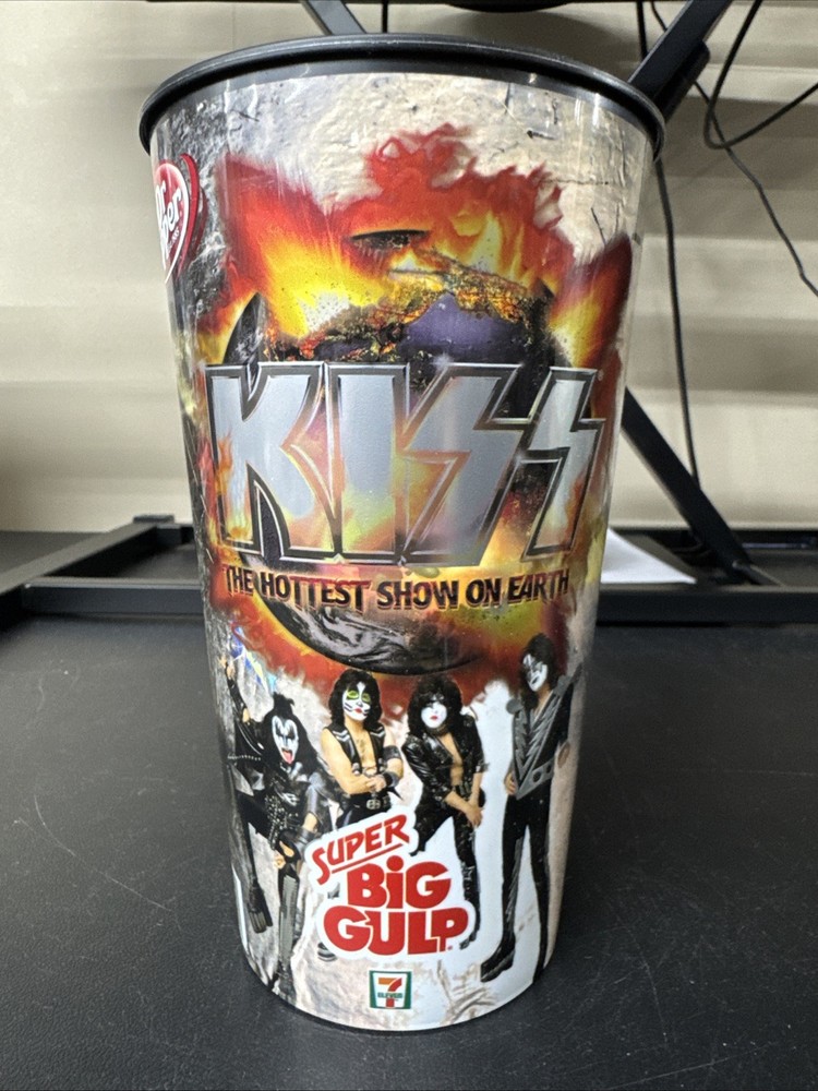 Kiss Peter Criss 7-11 Super Big Gulp Cup Hottest Show on Earth 2010 promo 44 Oz