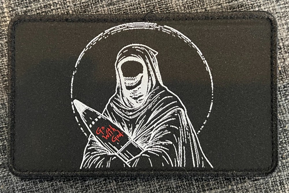 White Phosphor "Omen" Patch XL 3 x 5 Variant